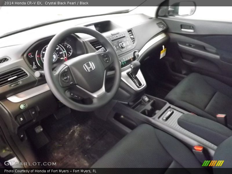 Crystal Black Pearl / Black 2014 Honda CR-V EX
