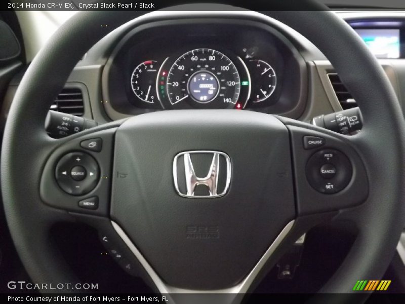 Crystal Black Pearl / Black 2014 Honda CR-V EX