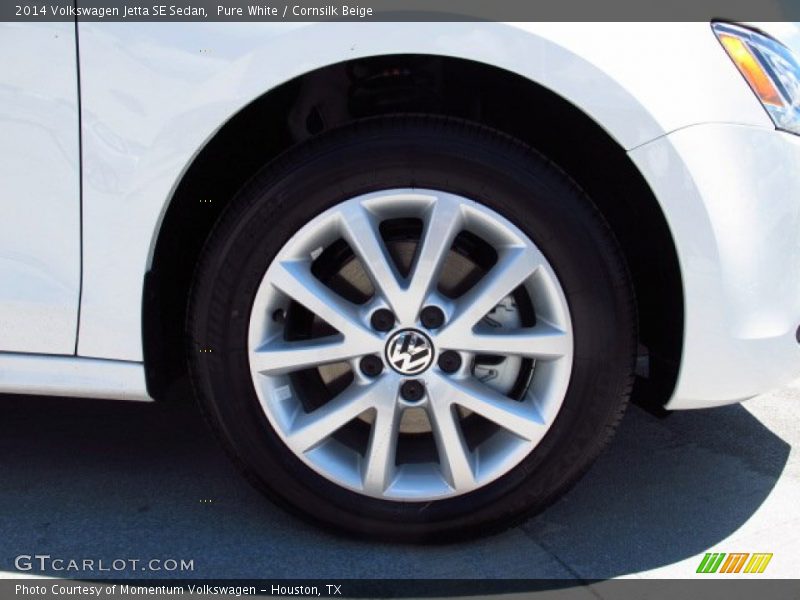 Pure White / Cornsilk Beige 2014 Volkswagen Jetta SE Sedan
