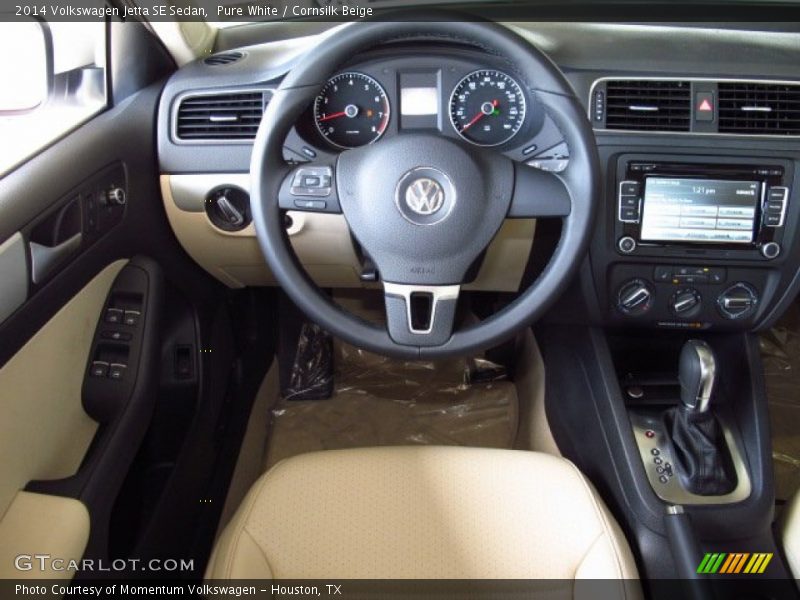 Pure White / Cornsilk Beige 2014 Volkswagen Jetta SE Sedan