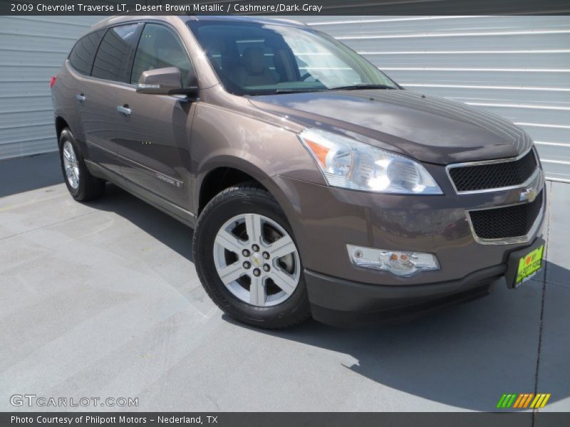 Desert Brown Metallic / Cashmere/Dark Gray 2009 Chevrolet Traverse LT