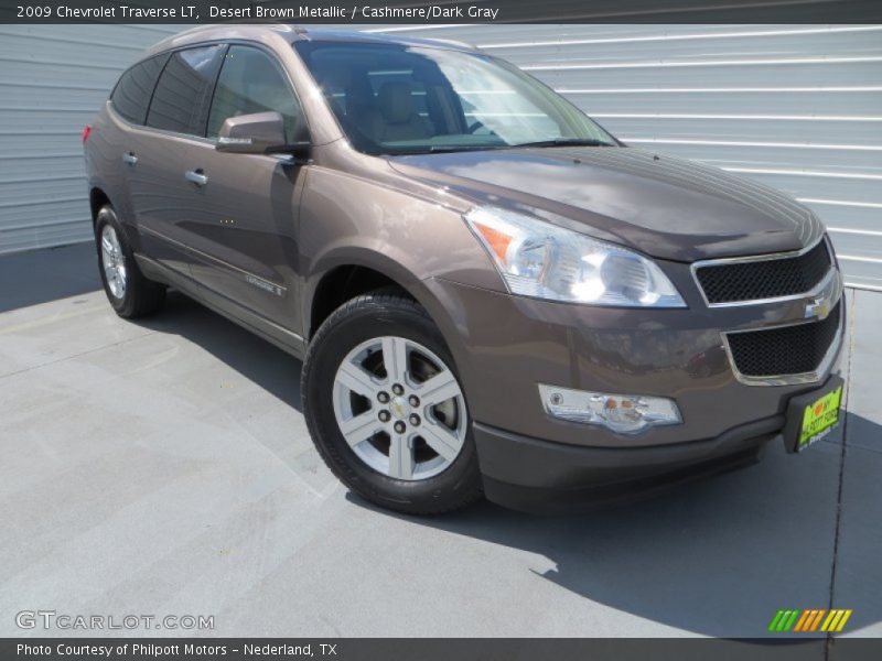 Desert Brown Metallic / Cashmere/Dark Gray 2009 Chevrolet Traverse LT
