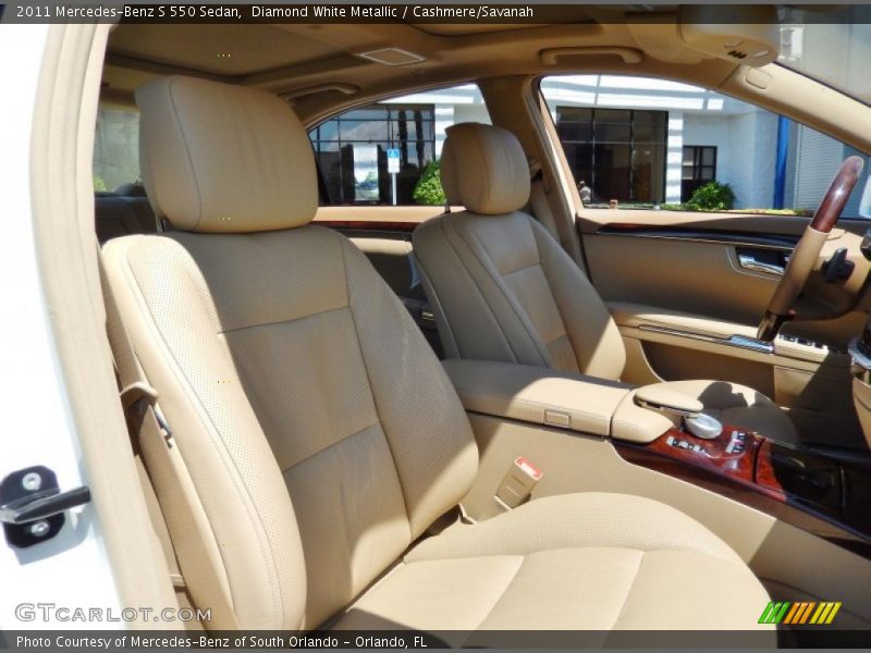 Diamond White Metallic / Cashmere/Savanah 2011 Mercedes-Benz S 550 Sedan