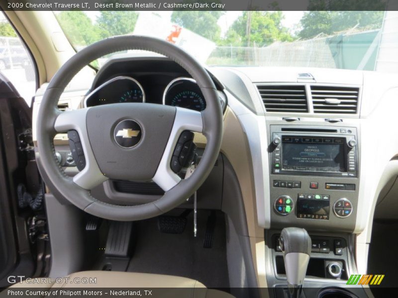 Desert Brown Metallic / Cashmere/Dark Gray 2009 Chevrolet Traverse LT