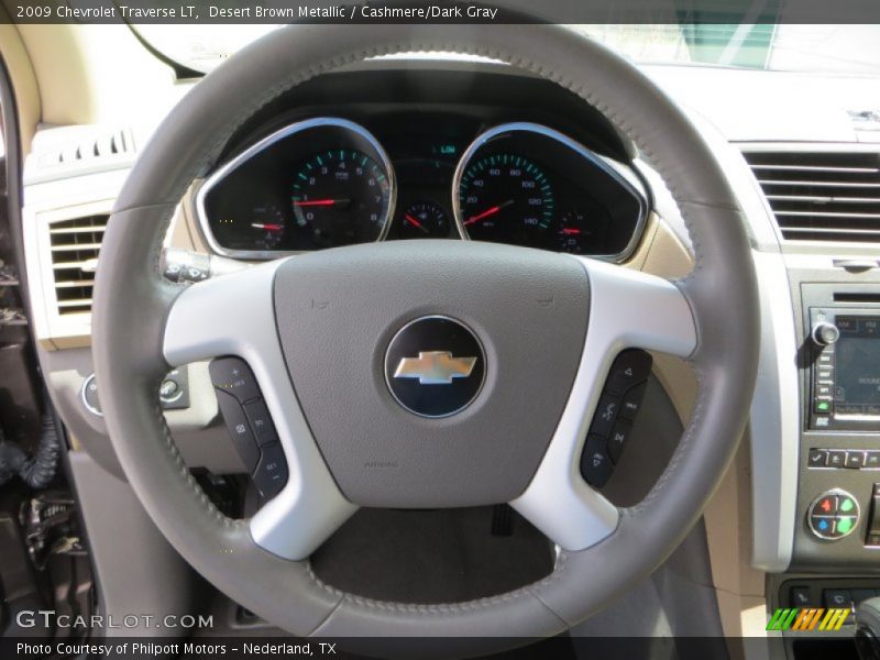 Desert Brown Metallic / Cashmere/Dark Gray 2009 Chevrolet Traverse LT