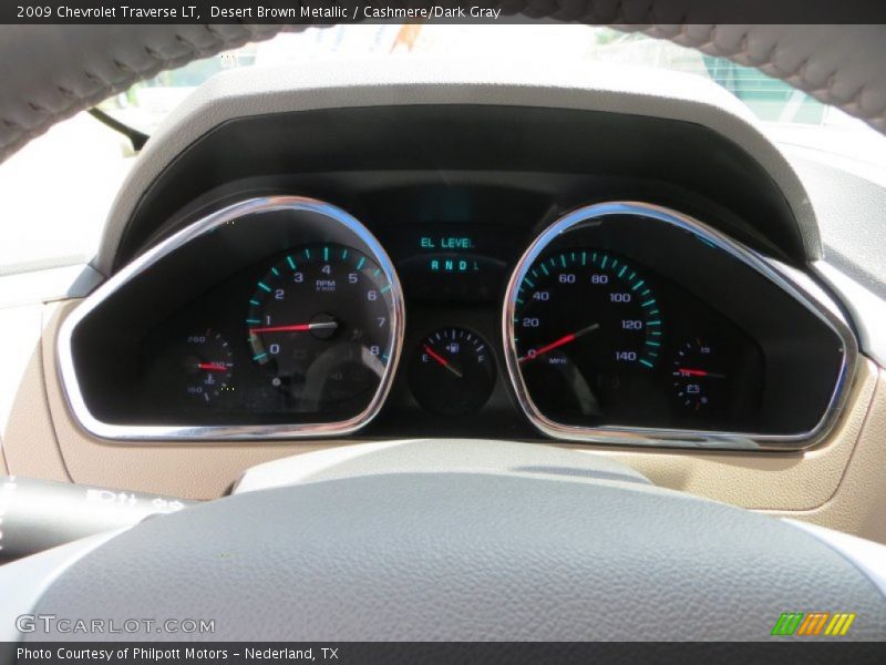 Desert Brown Metallic / Cashmere/Dark Gray 2009 Chevrolet Traverse LT