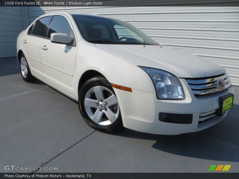 White Suede / Medium Light Stone 2008 Ford Fusion SE