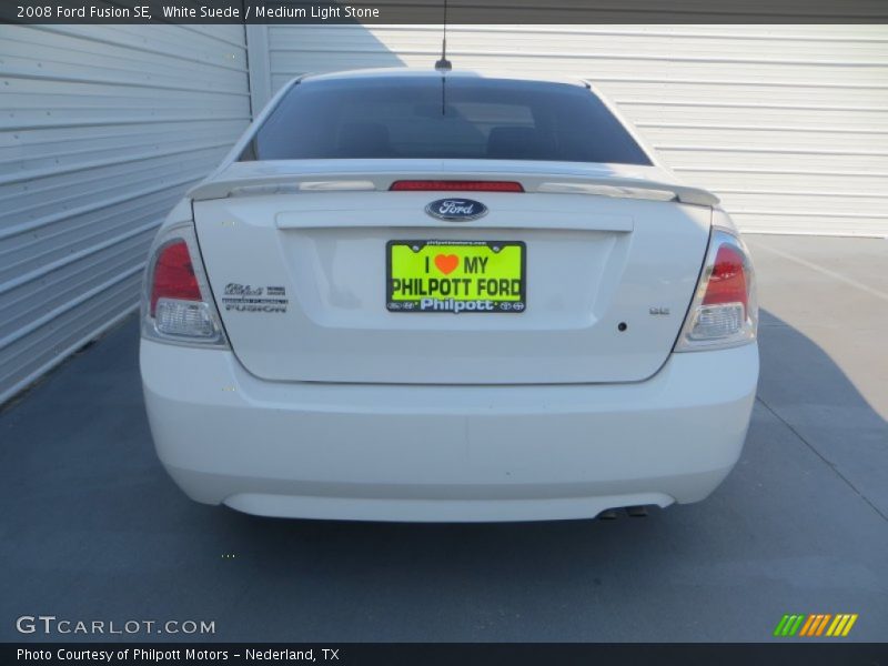 White Suede / Medium Light Stone 2008 Ford Fusion SE