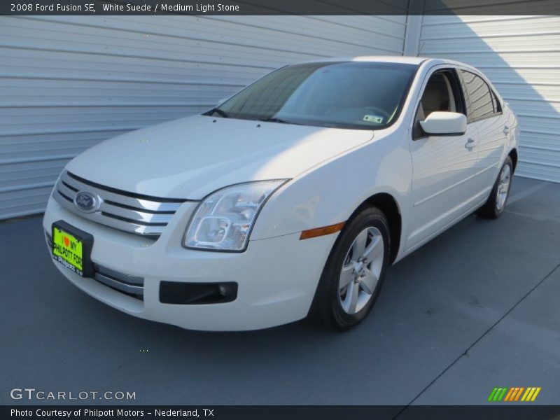 White Suede / Medium Light Stone 2008 Ford Fusion SE