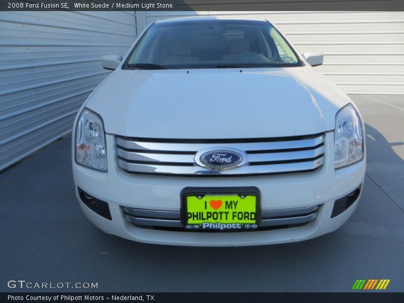 White Suede / Medium Light Stone 2008 Ford Fusion SE
