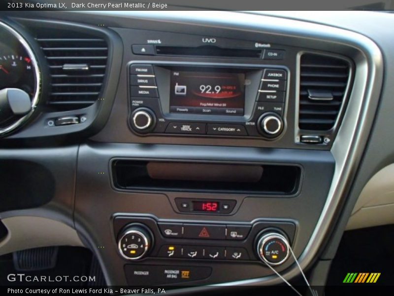 Dark Cherry Pearl Metallic / Beige 2013 Kia Optima LX