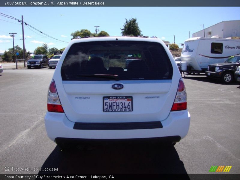Aspen White / Desert Beige 2007 Subaru Forester 2.5 X