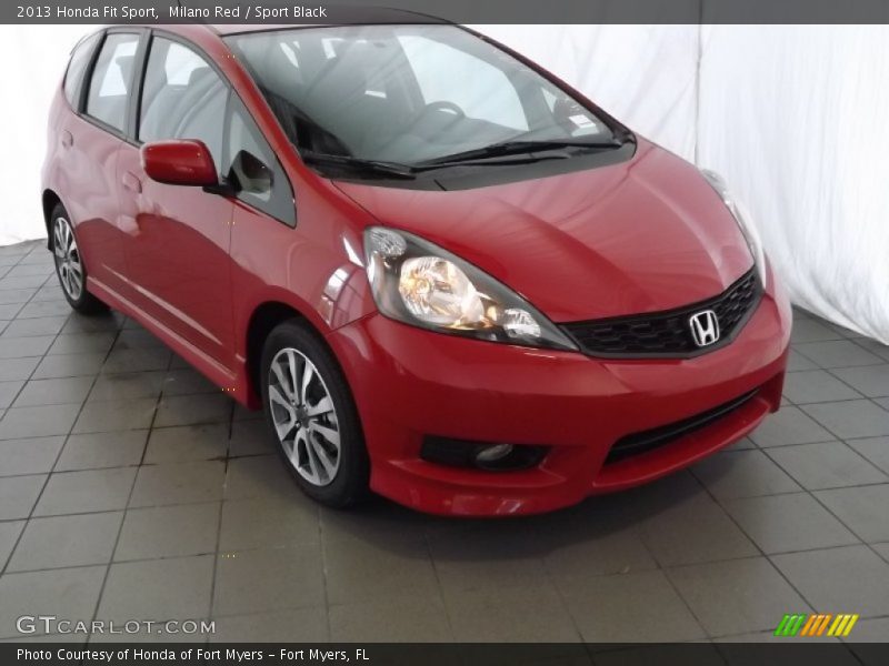 Milano Red / Sport Black 2013 Honda Fit Sport