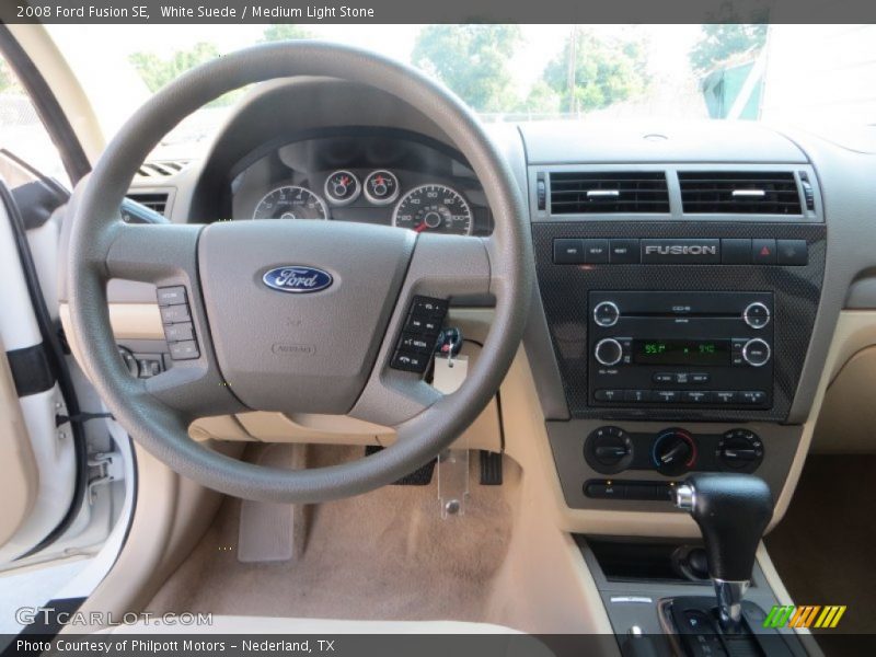 White Suede / Medium Light Stone 2008 Ford Fusion SE