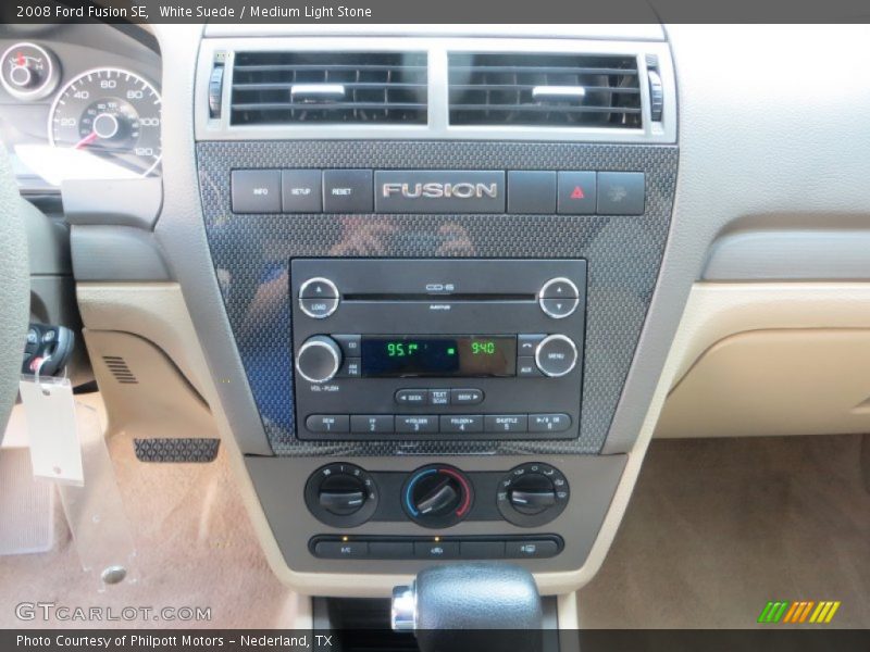 White Suede / Medium Light Stone 2008 Ford Fusion SE