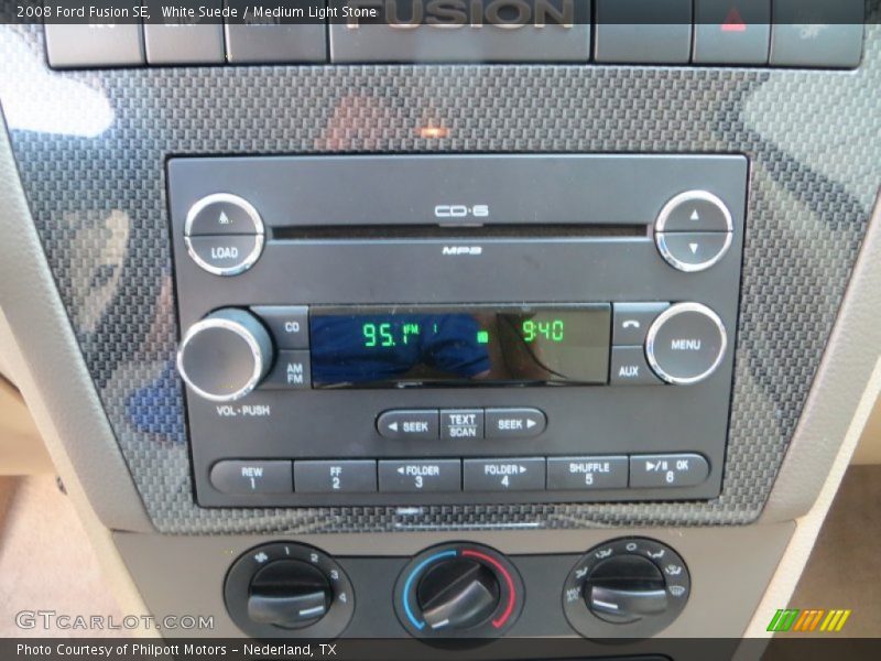 White Suede / Medium Light Stone 2008 Ford Fusion SE