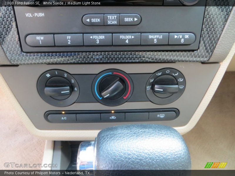 White Suede / Medium Light Stone 2008 Ford Fusion SE