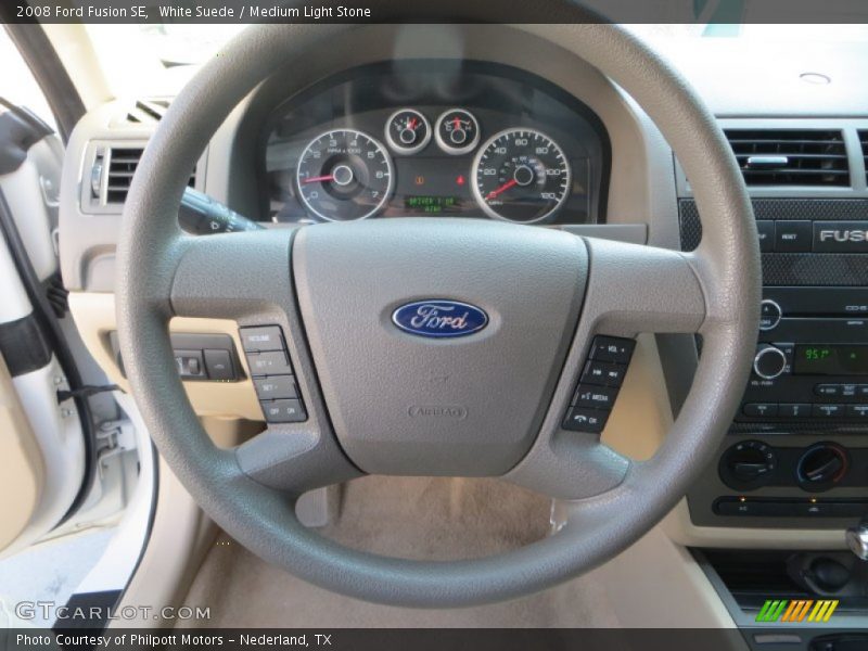 White Suede / Medium Light Stone 2008 Ford Fusion SE