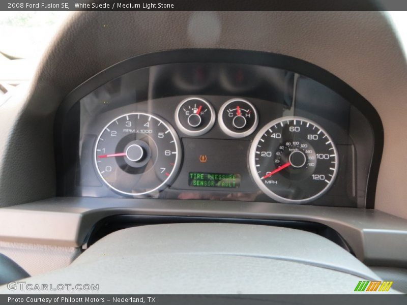 White Suede / Medium Light Stone 2008 Ford Fusion SE