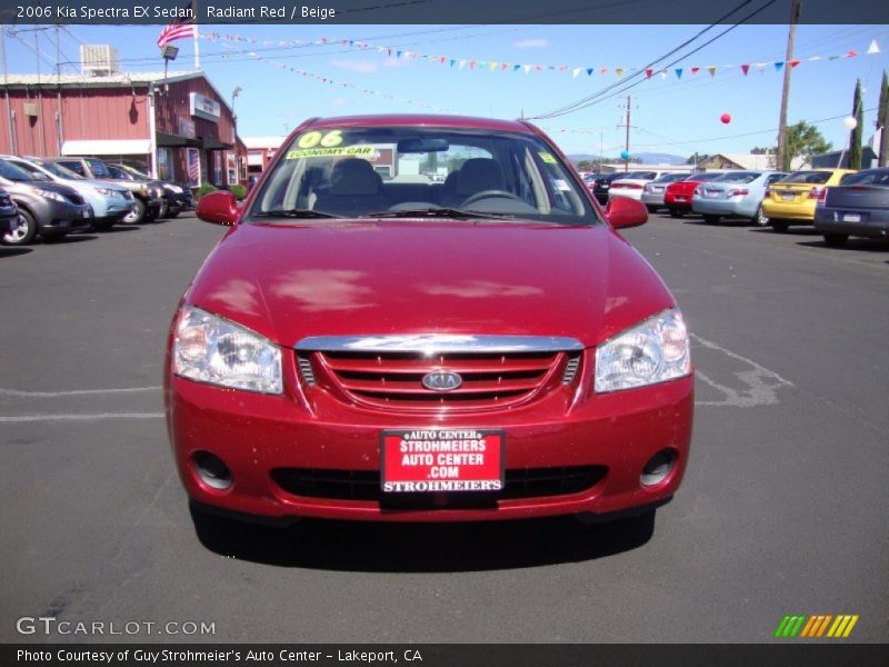 Radiant Red / Beige 2006 Kia Spectra EX Sedan