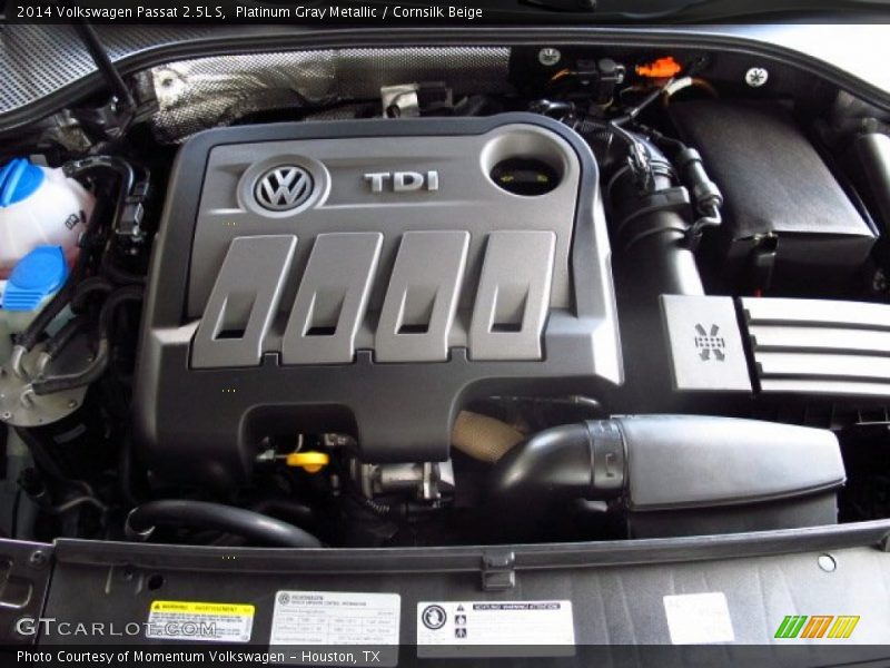 Platinum Gray Metallic / Cornsilk Beige 2014 Volkswagen Passat 2.5L S