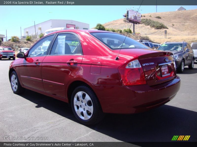 Radiant Red / Beige 2006 Kia Spectra EX Sedan