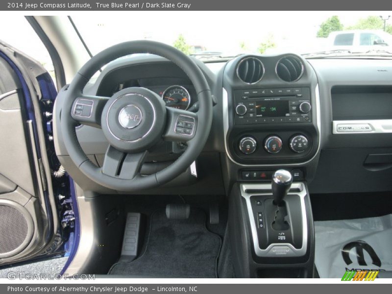 True Blue Pearl / Dark Slate Gray 2014 Jeep Compass Latitude