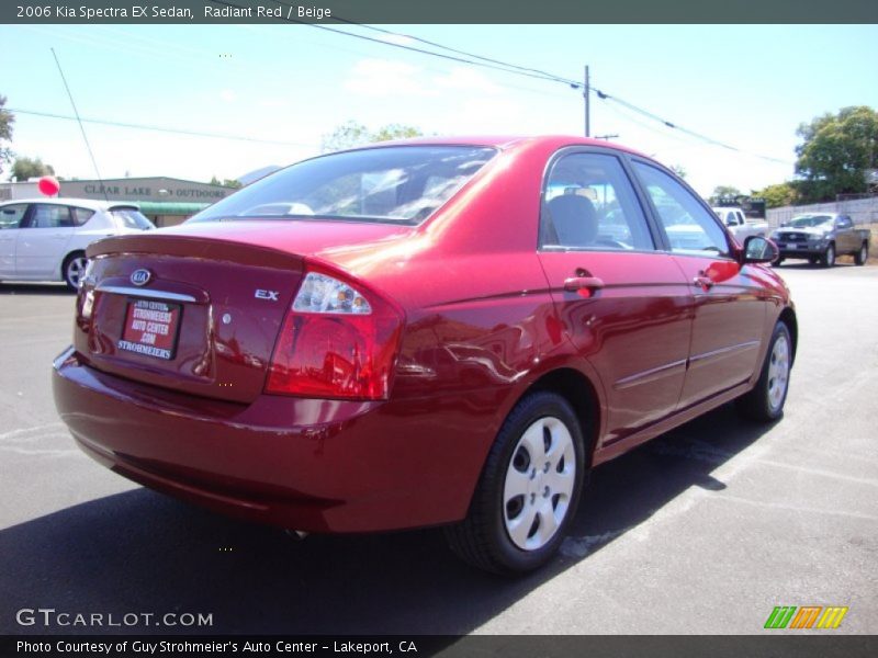 Radiant Red / Beige 2006 Kia Spectra EX Sedan
