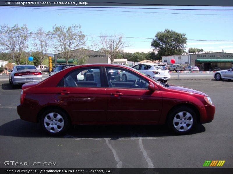 Radiant Red / Beige 2006 Kia Spectra EX Sedan