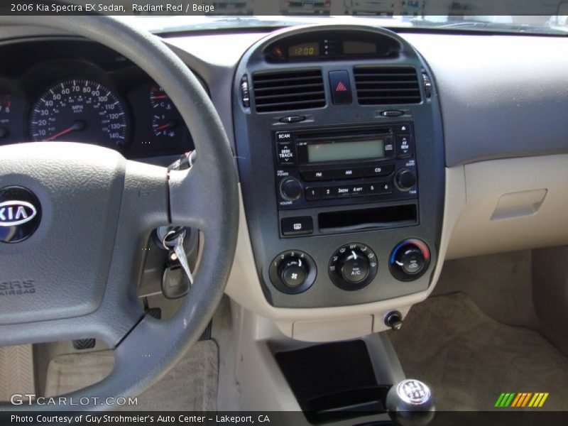 Radiant Red / Beige 2006 Kia Spectra EX Sedan