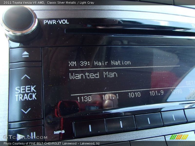 Classic Silver Metallic / Light Gray 2011 Toyota Venza V6 AWD