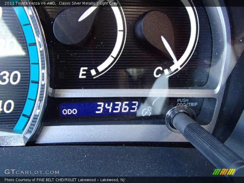 Classic Silver Metallic / Light Gray 2011 Toyota Venza V6 AWD