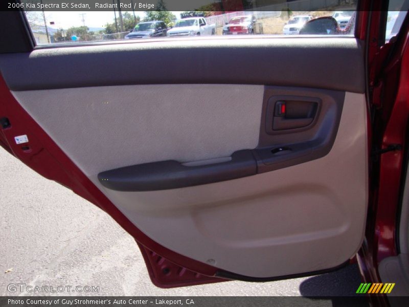 Radiant Red / Beige 2006 Kia Spectra EX Sedan