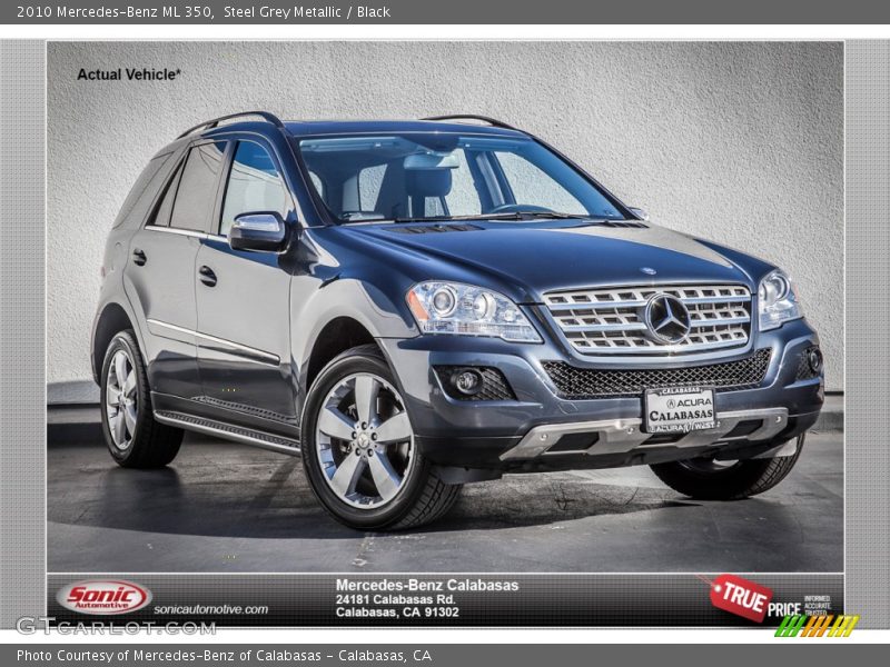 Steel Grey Metallic / Black 2010 Mercedes-Benz ML 350