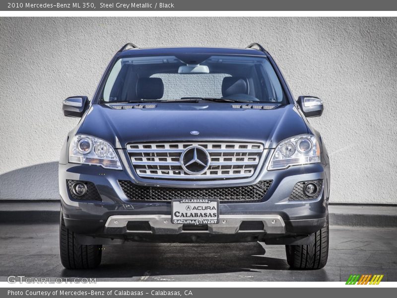 Steel Grey Metallic / Black 2010 Mercedes-Benz ML 350