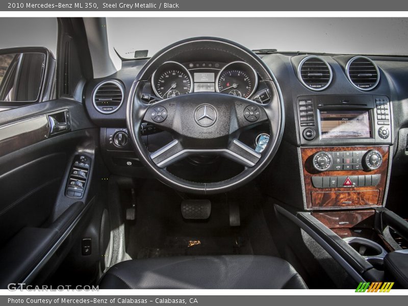 Steel Grey Metallic / Black 2010 Mercedes-Benz ML 350