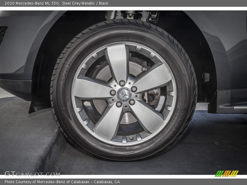 Steel Grey Metallic / Black 2010 Mercedes-Benz ML 350