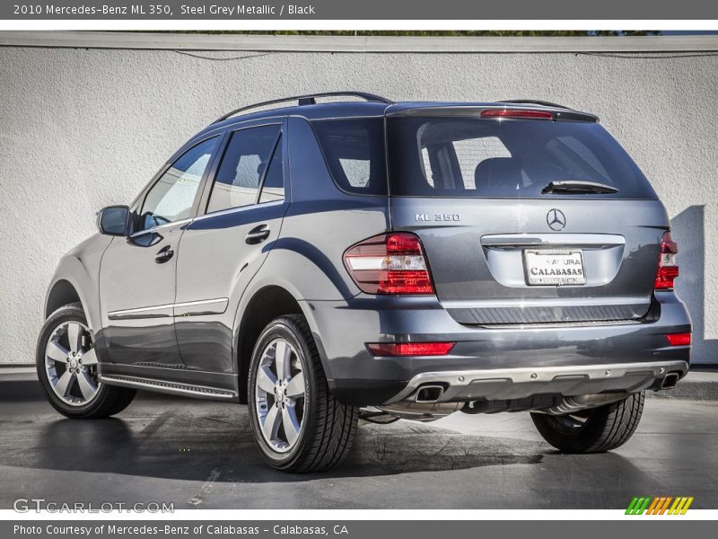 Steel Grey Metallic / Black 2010 Mercedes-Benz ML 350