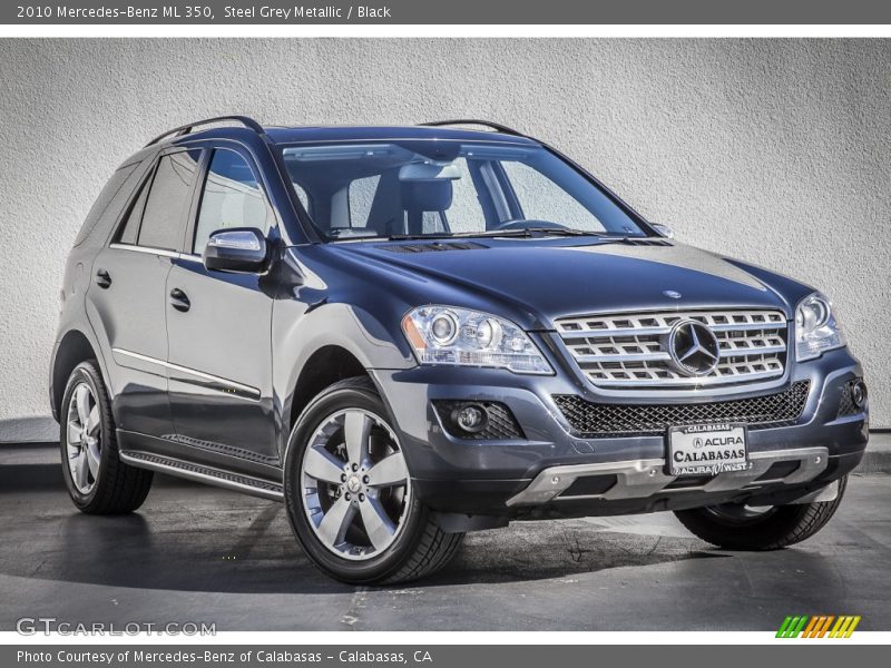 Steel Grey Metallic / Black 2010 Mercedes-Benz ML 350