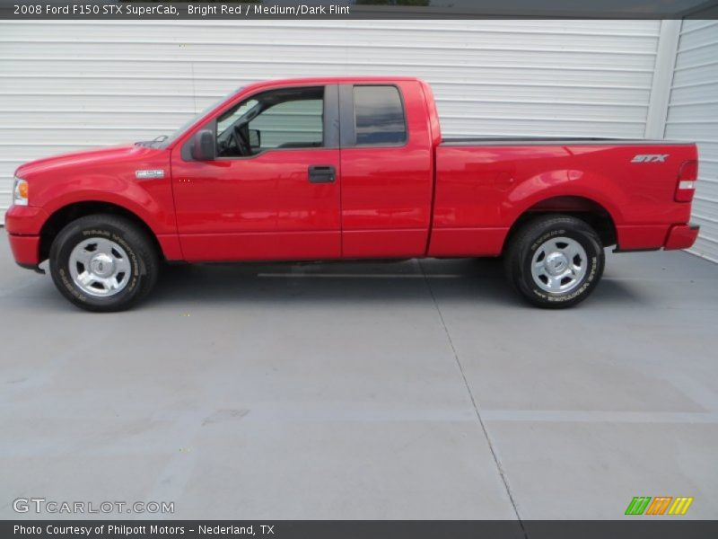 Bright Red / Medium/Dark Flint 2008 Ford F150 STX SuperCab