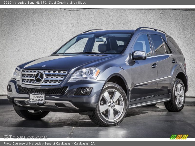 Steel Grey Metallic / Black 2010 Mercedes-Benz ML 350