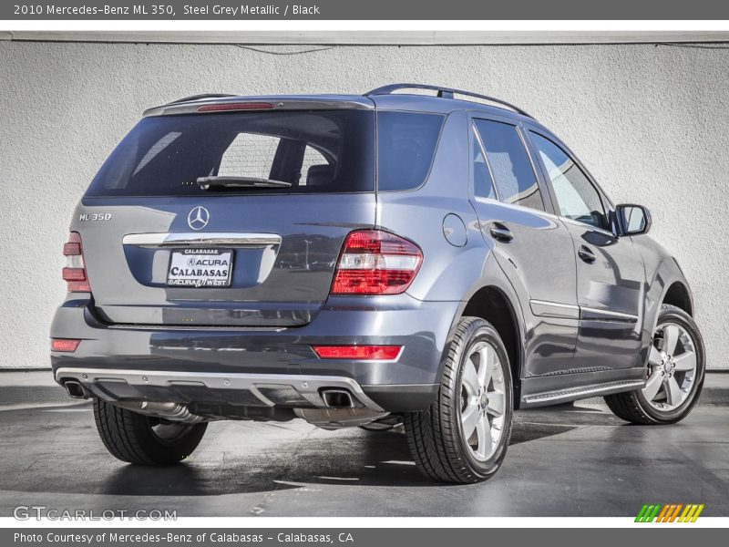 Steel Grey Metallic / Black 2010 Mercedes-Benz ML 350