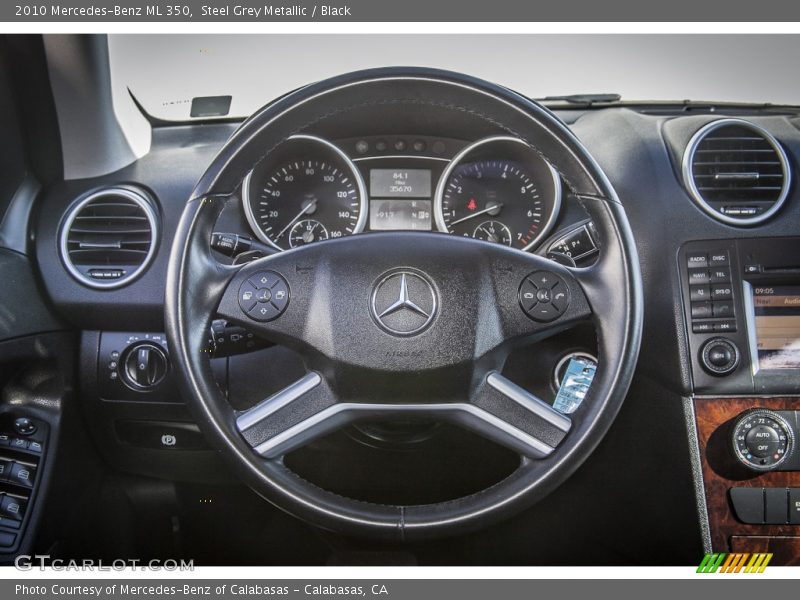 Steel Grey Metallic / Black 2010 Mercedes-Benz ML 350