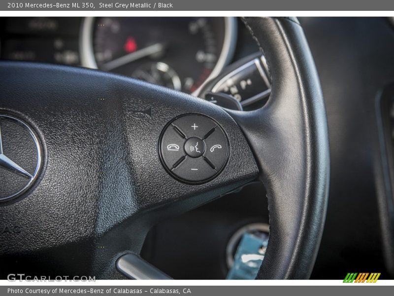 Steel Grey Metallic / Black 2010 Mercedes-Benz ML 350