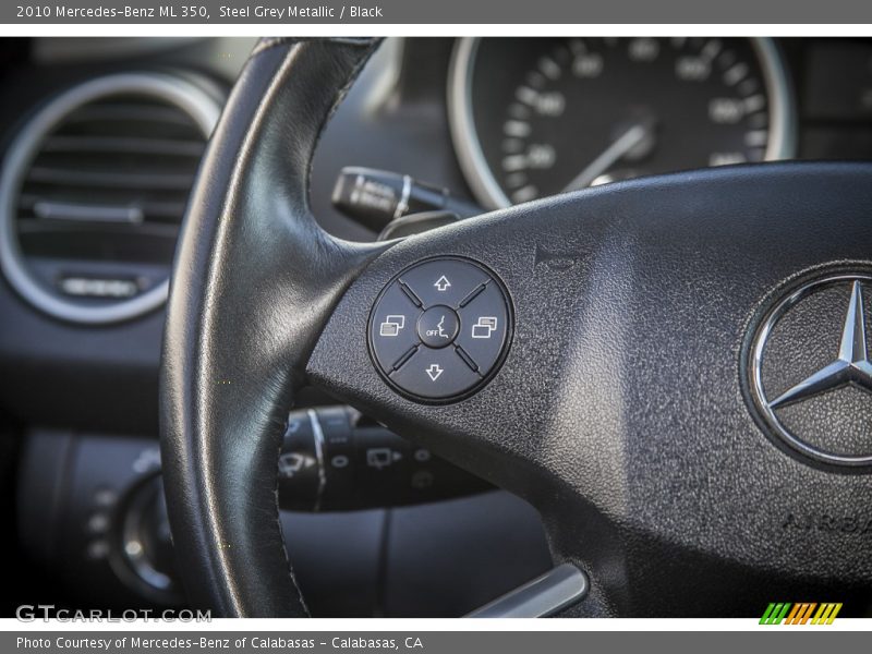 Steel Grey Metallic / Black 2010 Mercedes-Benz ML 350