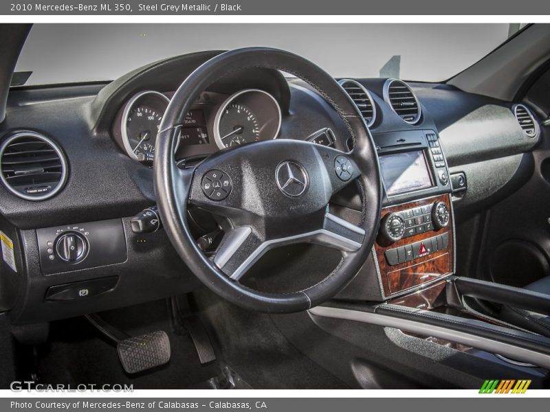 Steel Grey Metallic / Black 2010 Mercedes-Benz ML 350