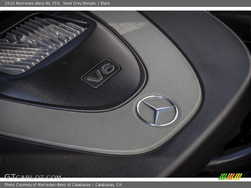 Steel Grey Metallic / Black 2010 Mercedes-Benz ML 350