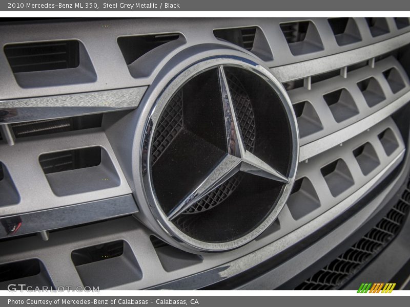 Steel Grey Metallic / Black 2010 Mercedes-Benz ML 350