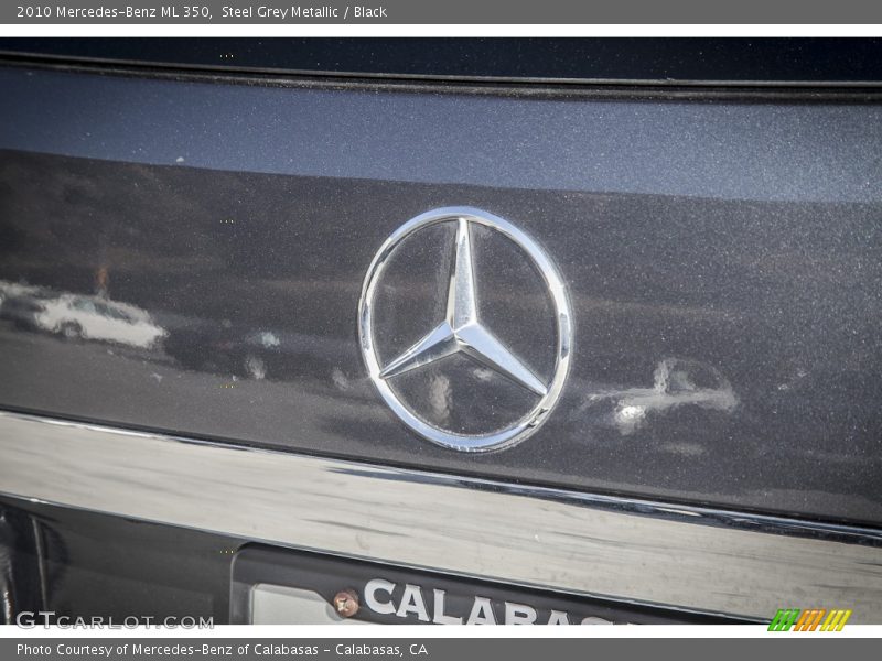 Steel Grey Metallic / Black 2010 Mercedes-Benz ML 350