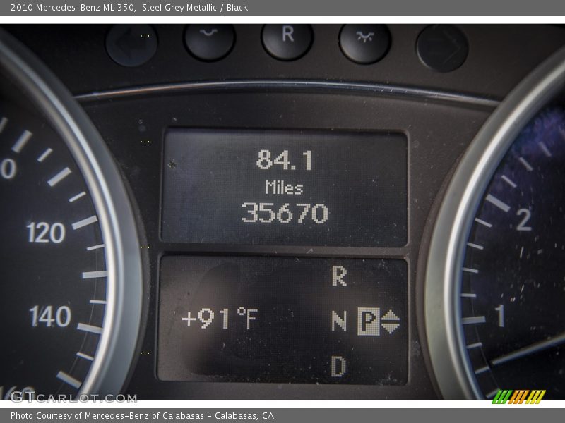 Steel Grey Metallic / Black 2010 Mercedes-Benz ML 350